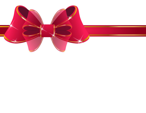 白底红丝带图片下载