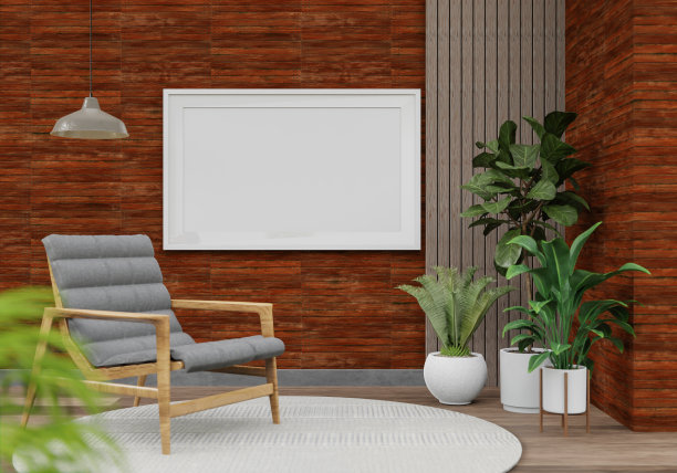 客厅三维室内设计和模型框架图片下载