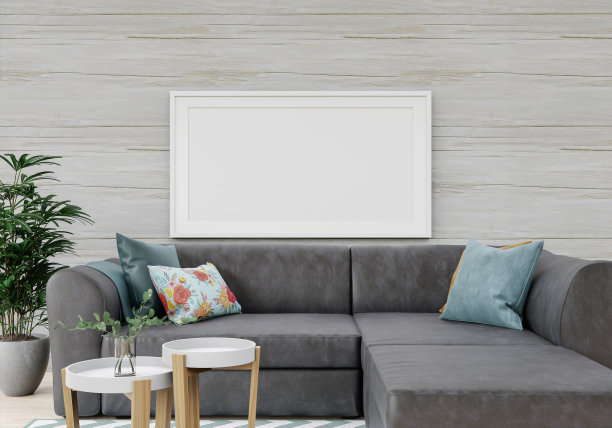 客厅三维室内设计和模型框架图片下载