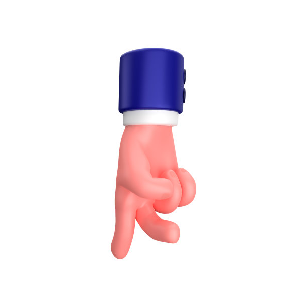 商人走手指手势3d插图图片下载