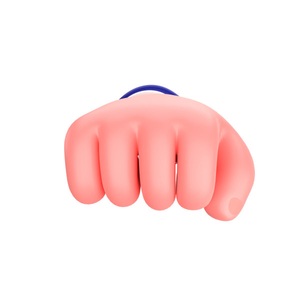 商人打孔手势3d插图图片下载