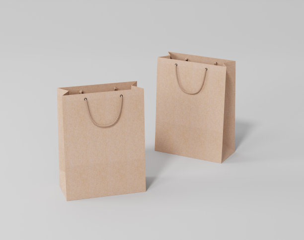 牛皮纸纸袋模型图片下载