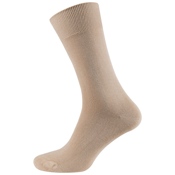 米色的长袜，宽大的松紧带，白色的背景图片下载