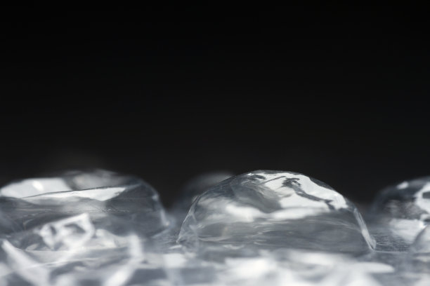 塑料气泡膜纹理的极端微距照片图片下载