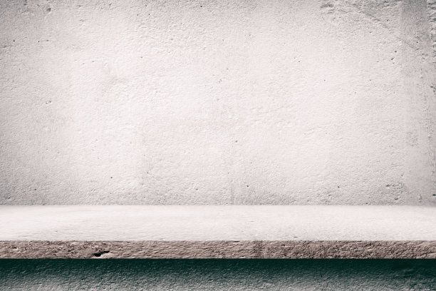 抽象的混凝土桌子与旧地面混凝土墙纹理背景，适合产品展示，模型，和背景。图片下载