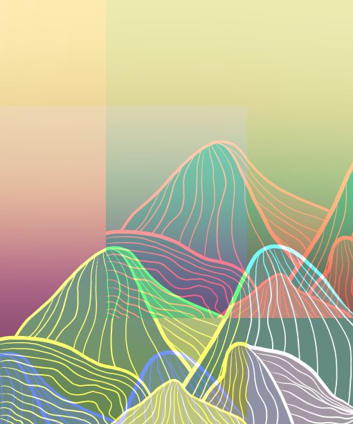 霓虹山景与美丽温暖的阳光图片下载