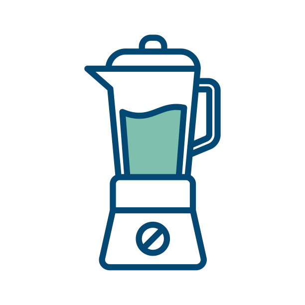 厨房搅拌机图标矢量设计模板在白色背景图片下载