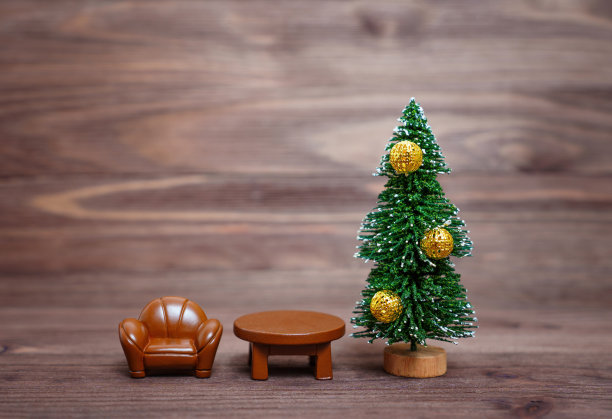 在客厅为圣诞派对做准备图片下载