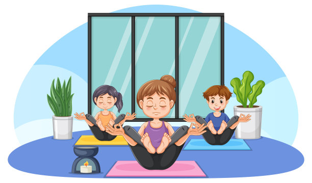 一群人在练习瑜伽图片下载