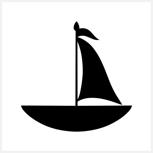 模板游艇剪贴画。海图标。矢量股票插图。每股收益10图片下载