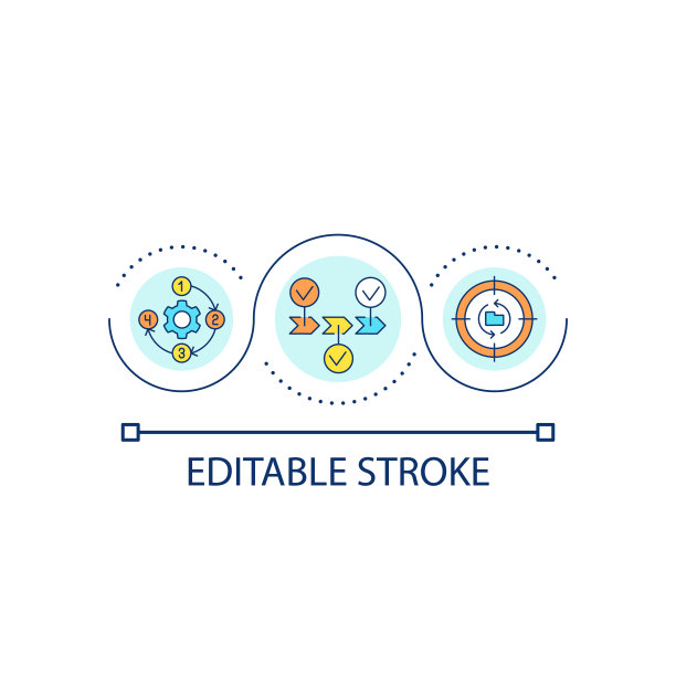 流程管理循环概念图标图片下载