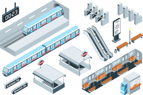 等距地铁套装图片下载