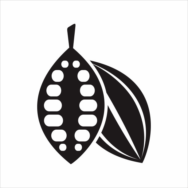 可可豆扁平风格的图标图片下载