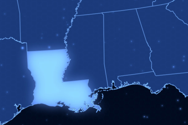 美国地图系列与路易斯安那州，未来图片下载