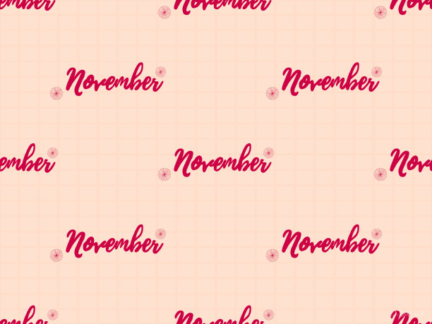 11月无缝模式上的橙色背景图片下载