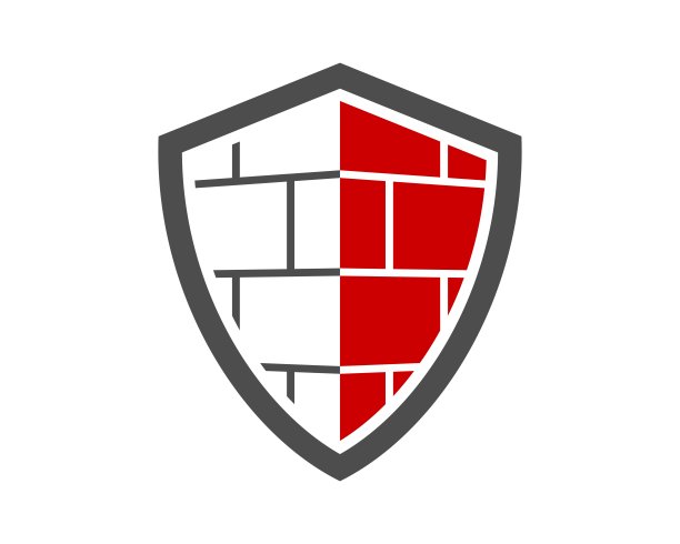 盾牌内部有砖墙图片下载