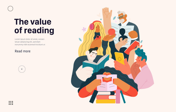 书籍-平矢量插图在企业孟菲斯风格图片下载