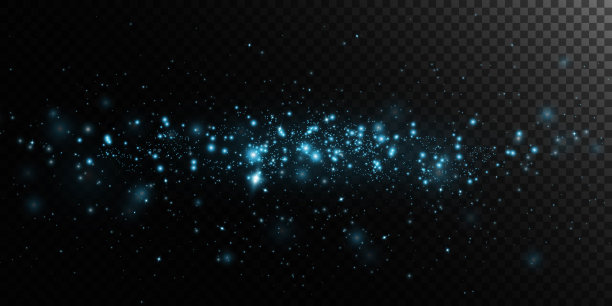 蓝色尘埃轻png。散景灯光效果背景。圣诞发光尘背景圣诞发光光散焦五彩纸屑和闪耀覆盖纹理为您的设计。图片下载