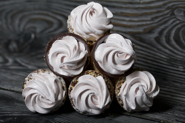 自制棉花糖夹心华夫饼。自制的西风。图片下载