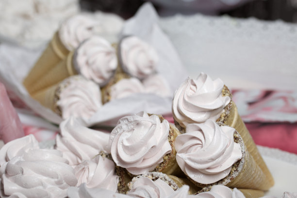 自制棉花糖夹心华夫饼。自制的西风。图片下载