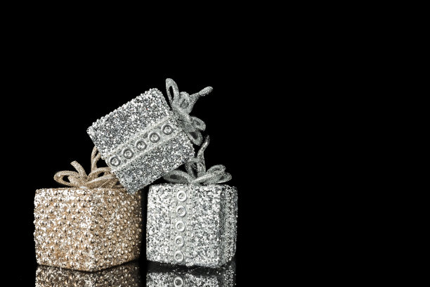 背景圣诞装饰品，特写圣诞玩具图片下载