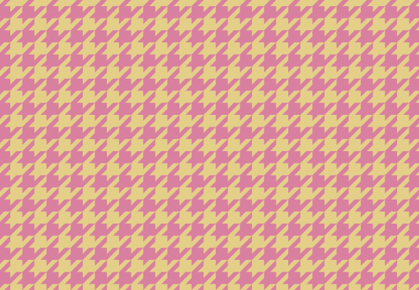 犬牙或狗纹在淡粉色和黄米色，无缝设计的经典和多功能的主题图片下载