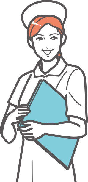 一个拿着锉刀微笑的护士。图片下载