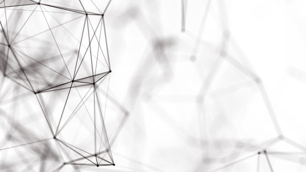 抽象数字连接点。技术背景。网络连接结构。丛的效果。三维渲染图片下载