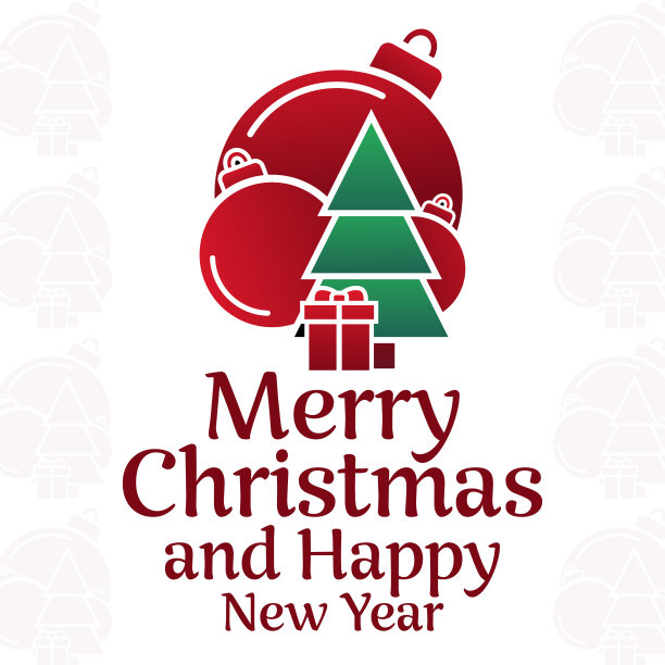 圣诞快乐，新年快乐。矢量插图。节日的海报。图片下载