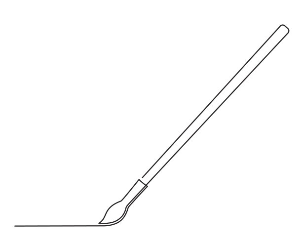 画笔，一条线艺术，艺术工具手工画出连续的轮廓。可编辑的中风。图片下载