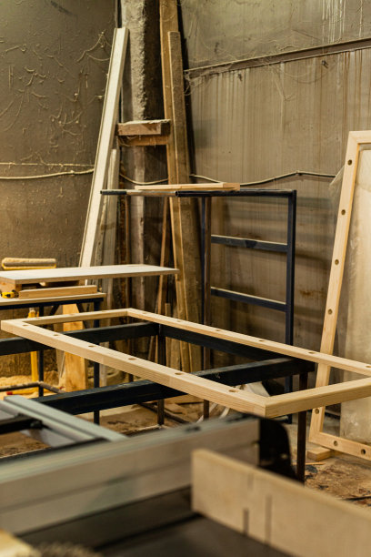 木板在生产大厅与木工车间图片下载