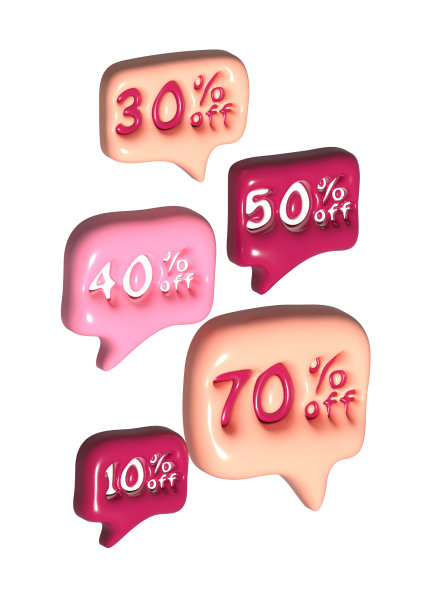 现实的3d折扣提供价格标签。特惠销售标签图片下载