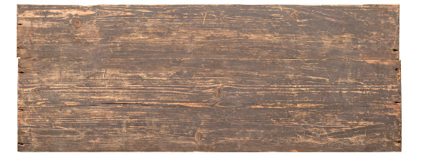 旧桌子隔离在白色背景，俯视图。木材纹理图片下载