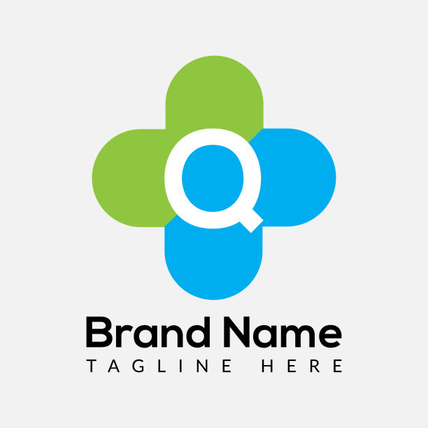 摘要Q字母现代初期医学标志设计图片下载