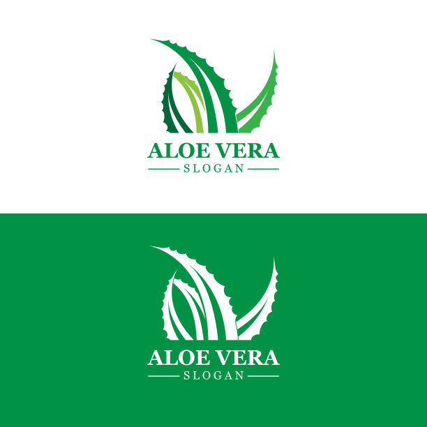 芦荟标志，健康叶载体，适合美容院的设计，有机回收，皮肤健康叶图片下载