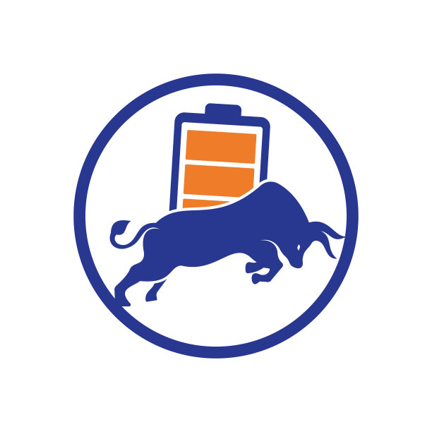 公牛电池矢量标志设计模板。图片下载