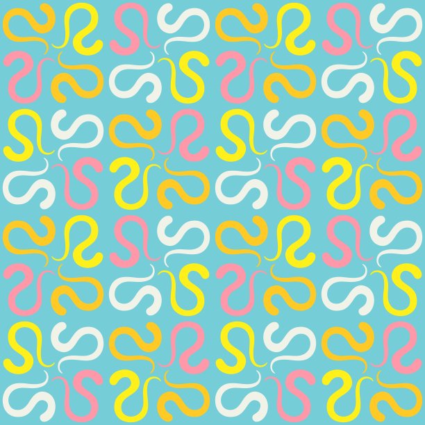 传统风格无缝瓷砖图案。简单抽象的螺旋形状。平面矢量图形。图片下载