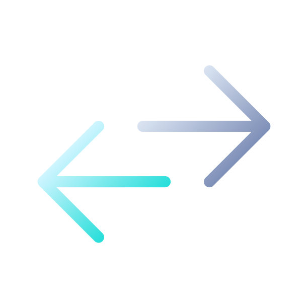 交换语言平面渐变双色ui图标图片下载