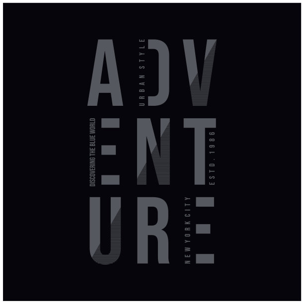 矢量插图冒险印刷术t恤图形海报横幅传单明信片图片下载