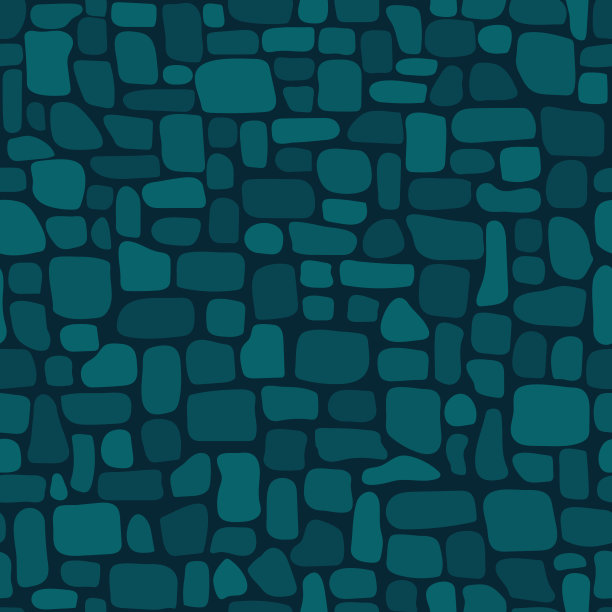 蓝色的鹅卵石。铺路石。抽象重复的背景。混乱的马赛克瓷砖。矢量无缝模式。样布。包装纸。纺织，家居装饰，亚麻的连续设计元素图片下载