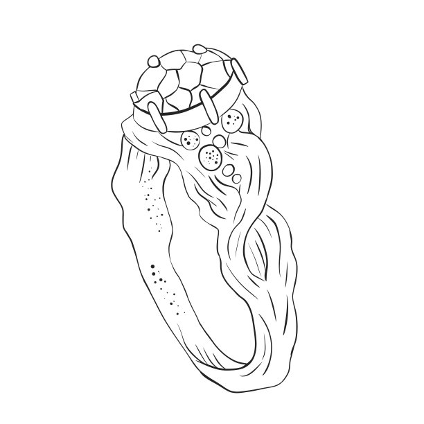 插图戒指与木头纹理和宝石图片下载