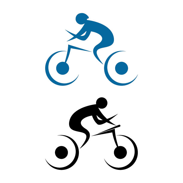 自行车。自行车图标标志设计图片下载
