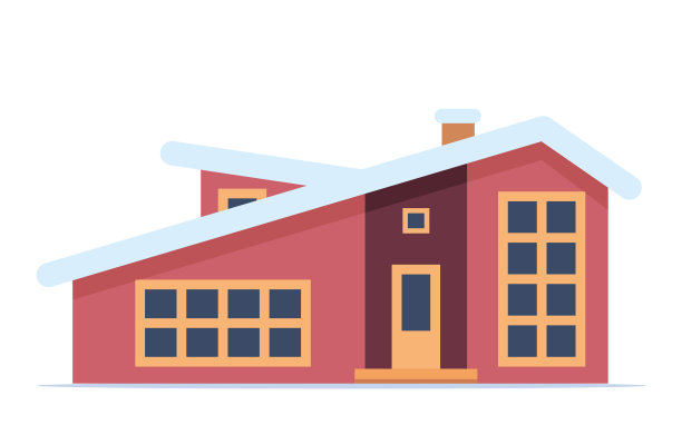 为游客准备的大房子。木屋，木屋，生态屋。矢量平面插图。图片下载