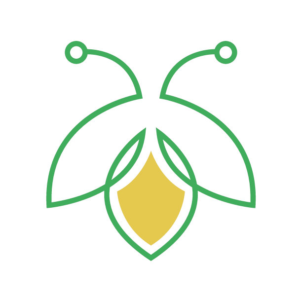 萤火虫图标logo简单设计矢量模板图片下载