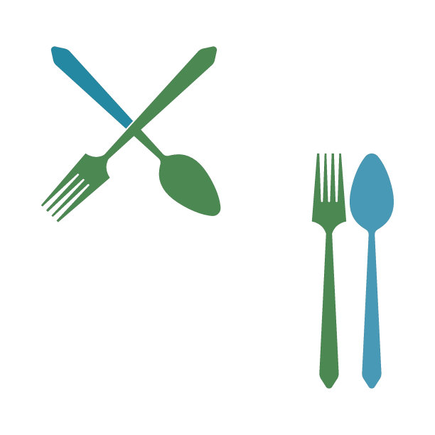 叉子和勺子图标标志设计矢量图片下载