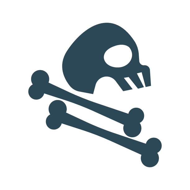 骷髅标志图标设计矢量图片下载