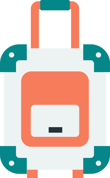 简约风格的行李箱插画图片下载