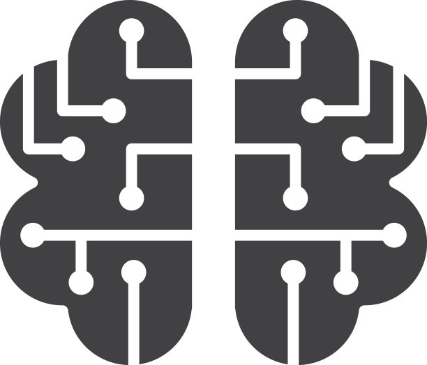 大脑和电路板插图的最小风格图片下载