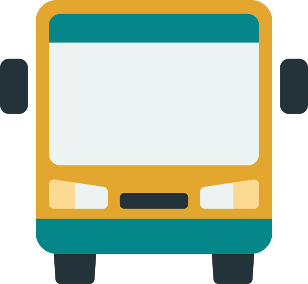 最小风格的公共汽车插图图片下载