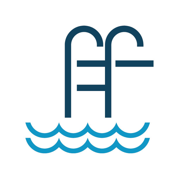 游泳。游泳图标标志设计概念插画图片下载